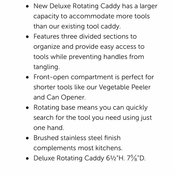 Princess House Deluxe Rotating Utensil Caddy - Picture 10 of 11